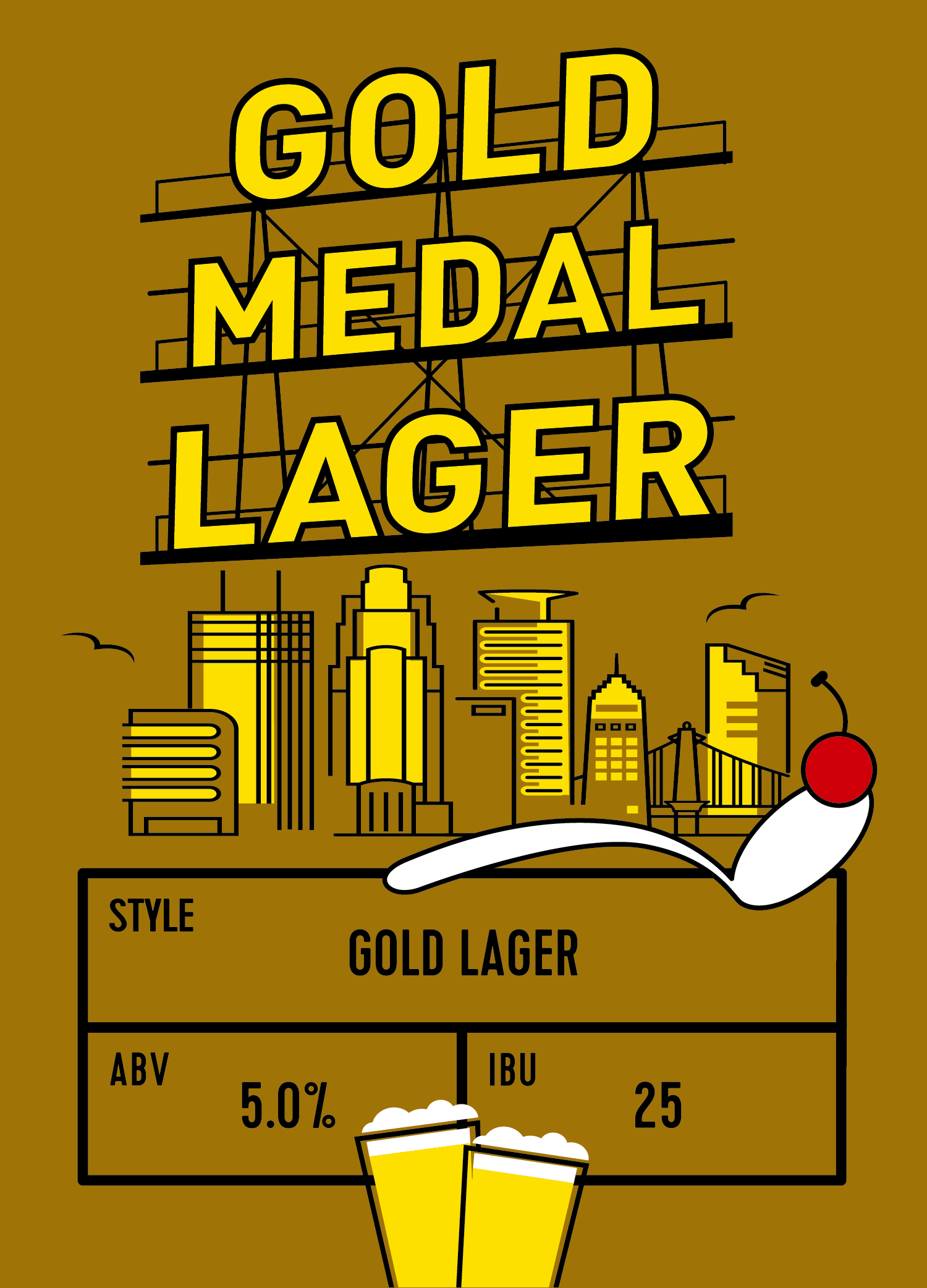 Gold Medal Lager Tile